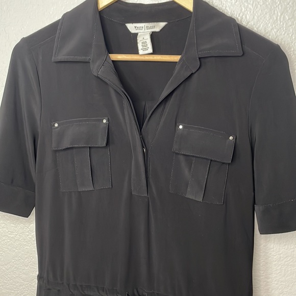 WHITE HOUSE BLACK MARKET Utility Dress | Black | Size 4 - Picture 2 of 13